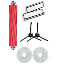 Roborock QRevo Uyumlu 7 Parça Siyah Yan Fırçalı Set (DİKKAT: S-Pro-MaxV Modellerine Uymaz)
