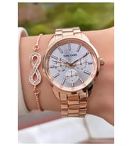 Tom Jones MRD12043 Rose Gold Renk Kadın Kol Saati Bileklik Hediyeli