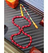Osmanlı Tarzı (Benzetme) Tesbih – Bordo Renk (Çok Renkli)
