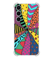 PrintiFy Samsung Galaxy S24 Plus Uyumlu Retro Color 4 Baskılı Şeffaf Köşe Korumalı Antişok Kılıf