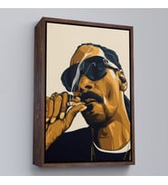 Çerçeveli Snoop Dogg Tablo (Beyaz)
