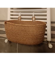 Doğal Hasır Askılı Sepet – Banyo & Mutfak Duvar ve Petek Üstü Organizer