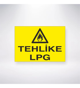 Tehlike Lpg 21x28 Arkası Yapışkanlı Levha