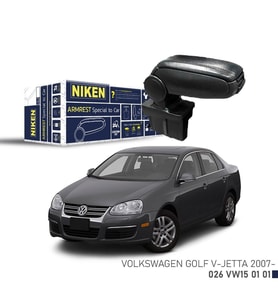 Niken VW Golf V -Jetta 2007- Araca Özel Kol Dayama Siyah (Karışık)