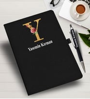 Kişiye Özel harf Tasarımlı  İsme Özel Defter ve Kalem