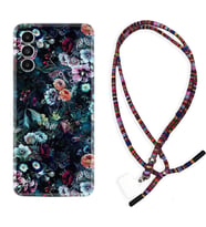 Samsung A23 A31 A32 A50 A51 A52 A53 A70 Kılıf Boyun Asklı Rasta Silikon Great Flowers 1304