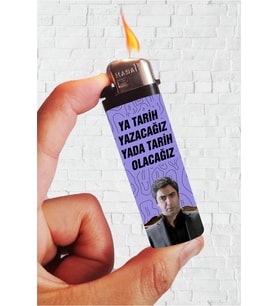 Mor Kaplamalı Polat Alemdar Temalı Gazlı Çakmak, Şık ve Dayanıklı Tasarım