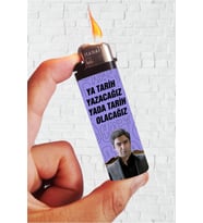 Mor Kaplamalı Polat Alemdar Temalı Gazlı Çakmak, Şık ve Dayanıklı Tasarım