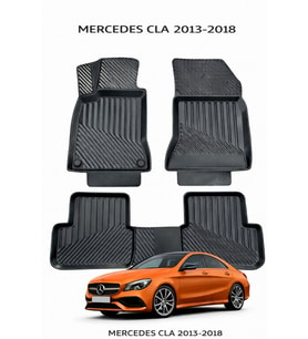 Mercedes CLA 2013-2018 ile Uyumlu 3D Oto Paspas Premium