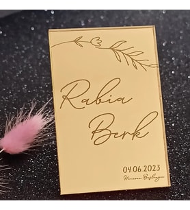 PLEKSİ GOLD MAGNET  Nikah Şekeri - Nişan Şekeri - Söz Şekeri - Düğün Magnet - Nişan Magnet - Söz Magnet - Yenidoğan Magnet - Doğum Magnet - Yaş Magnet 7cm