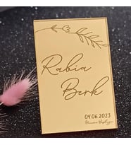 PLEKSİ GOLD MAGNET  Nikah Şekeri - Nişan Şekeri - Söz Şekeri - Düğün Magnet - Nişan Magnet - Söz Magnet - Yenidoğan Magnet - Doğum Magnet - Yaş Magnet 7cm
