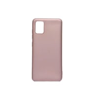 Samsung Galaxy A71 Uyumlu Kılıf Zore Premier Silikon Kapak (Rose Gold Altın)