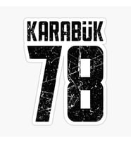 78 KARABÜK Sticker Yapıştırma Oto Etiket 17cm