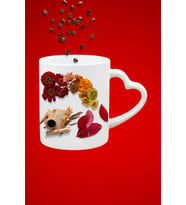 Romantik Ortam Baskılı Hediye Kalp Kupa Bardak Porselen Çay Kahve Fincanı