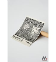 Bauhaus 1923 Leopar Desen Afişi, Çerçevesiz Yüksek Kalite Duvar Afişi - Modern Ev