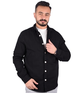 RYM-14410 MEVSİMLİK  GÖMLEK/SİYAH/2XL