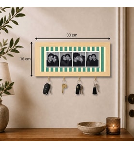Kişiye Özel Photobooth Yatay Çerçeveli Anahtarlık – Sage