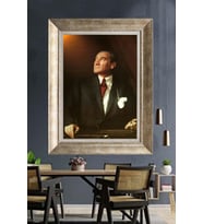 Gümüş Çerçeveli Atatürk Tablo za263