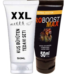 Süper Kuşxxl 50 ml Cream Boyut + Eroboost Testo 50 ml Erkeklere Özel