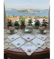Sunumluk Peçete, Kokteyl Peçetesi, Kahve Yanı Sunumluk, Bardak Altlığı 6 Adet Sunum Peçetesi