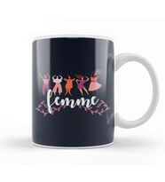 Girl Power Femme Text Kupa Bardak Porselen