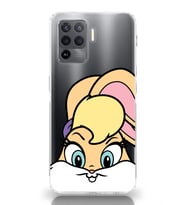 Oppo Reno 5 Lite Uyumlu Lola Bunny Desenli Şeffaf Telefon Kılıfı