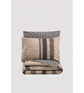 Cotton Box Toprak Tek Kişilik Nevresim Takımı Arlo Kahve