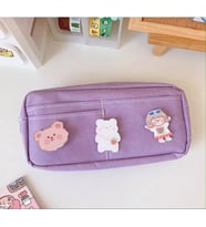Kawaii Çok Bölmeli Kalem Kutusu – Geniş Kapasiteli Fermuarlı Organizer Kalemlik (Üstündeki Süsler Dahil Değildir)