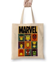 Marvel Spiderman İron Man Bez Çanta Uzun Saplı