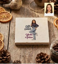 Kişiye Özel Karikatürlü Cute But Gemini İkizler Burcu Bardak Altlığı Doğum Günü Hediyesi