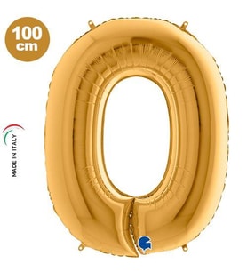 0 Rakam Folyo Balon Gold 100x70 cm