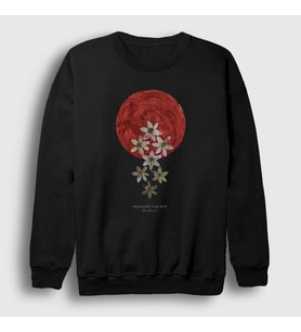 Presmono Unisex Siyah Moonflowers Swallow The Sun Sweatshirt 528621tt