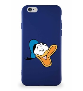 Apple iPhone 6 Soft Premier Kapak Donald Duck-E Tasarımlı Silikon Kılıf - Lacivert (Şeffaf)