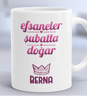Kişiye Özel Balık Kova Burcu Hediye Kupa Bardak Doğum Günü Hediyesi (Beyaz)