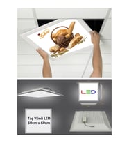 Fırın, 60x60 Taş Yünü Asma Tavan Led Panel-60w-led Sıva Altı-logo Panel Aydınlatma, Led Armatür