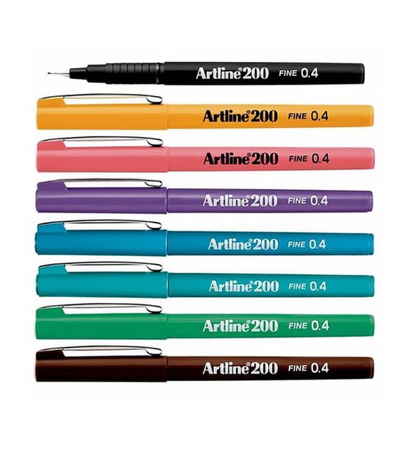 Artline 200 Feinliner | 0,4 Mm, Lila/magenta | Wischfest, Pigmentiert | Für Viele Oberflächen