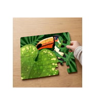 Ormanda Tukan Papağanı Tasarımlı 24 Parça Ahşap Çocuk Puzzle MPK1137