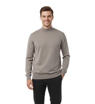 Erkek Yarım Balıkçı Yaka Regular Fit Kazak BGL-ST04954 (Bej)