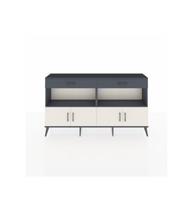 Arges Konsol 2 Raflı 2 Çekmeceli 4 Kapaklı 176x30x99 Antrasit-Aytaşı/Antrasit
