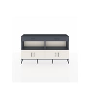 Arges Konsol 2 Raflı 2 Çekmeceli 4 Kapaklı 176x30x99 Antrasit-Aytaşı/Antrasit
