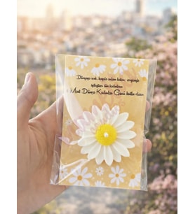 Mumelia Candles Zarif Papatya IV - Doğal Soya Hediyelik Mum - Beyaz - 15 Adet