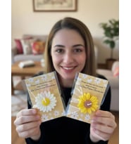 Kartlı Papatya Mum - 15 Adet - Doğal Soya, Kokulu, El Yapımı - Özel Gün Hediyelik - Mumelia Candles