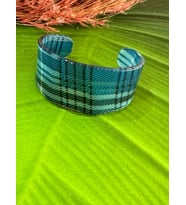 MAVİ EKOSE AKRİLİK KADIN BİLEKLİK AYARLANIR BOY