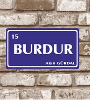 Dekoratif Metal Plaka Burdur 15 Retro Poster (29x15)