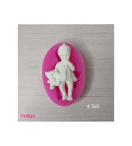 YY0616 Ayıcık Tutan Kız Bebek Silikon Kalıp