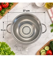 27 cm Büyük Boy Paslanmaz Ayaklı Süzgeç