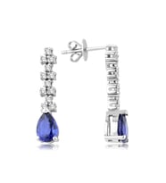 2.22 Karat Safir Pırlanta Küpe