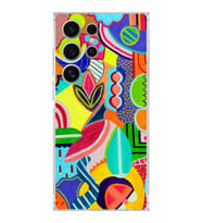 PrintiFy Samsung Galaxy S24 Ultra ile Uyumlu Retro Color 6  Kamera Korumalı Şeffaf  Kılıf