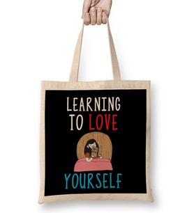 Learning To Love Yourself Self Confidence Bez Çanta Uzun Saplı