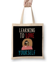 Learning To Love Yourself Self Confidence Bez Çanta Uzun Saplı